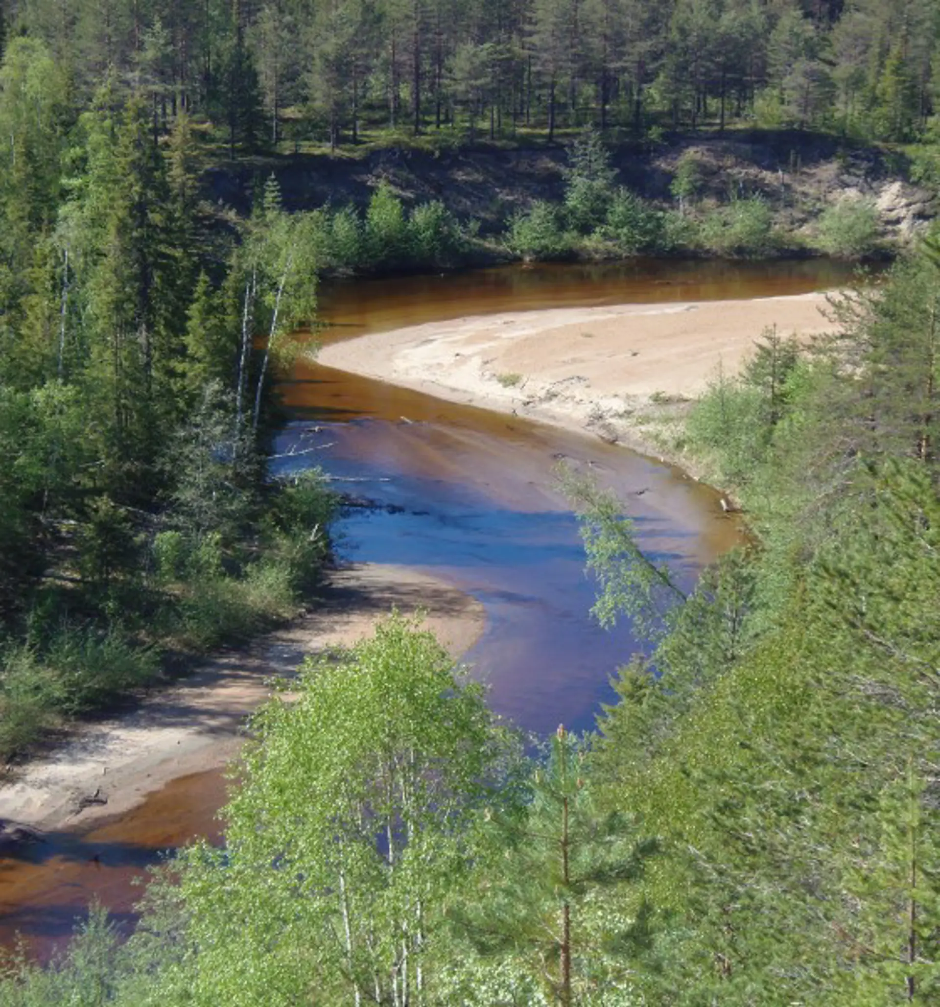 En av Görjeåns meanderbågar